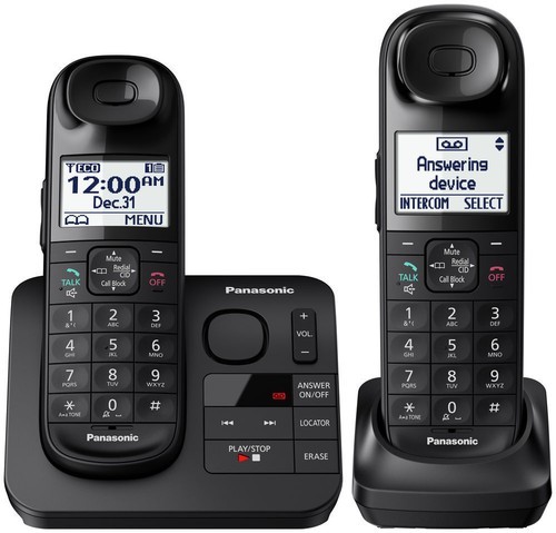 Panasonic KX-TGL432B Cordless Phone w/ Answering Machine- 2 Handsets