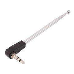 24cm 4 Section Telescoping Stainless Steel AM FM Radio Antenna 3.5mm Plug