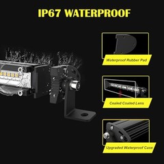 LED Light Bar Kits for Tractor, 2X 32” 300W Slim Spot White 32inch 2pc+72W 4pc