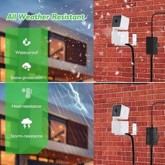 50Ft/15M Outdoor Power Adapter Compatible with Wyze Cam V4,Wyze Cam Pan V3/V2,Wy