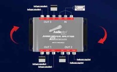 3 Way Cross Over Line Driver Split-3003 Audiopipe Audio Signal Splitter