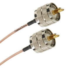 UHF PL259 Male to UHF PL259 Male 50-Ohm RG316 Coax Low Loss RF Cable