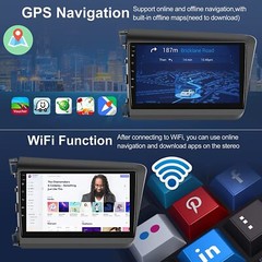 For 2012-2015 Honda Civic Android 12.0 Car Stereo Radio FM WIFI Navi GPS BT 32GB