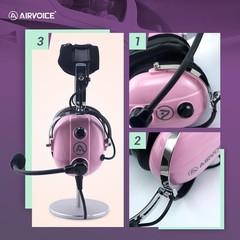 viation Headset for Pilots with Mono Sound and Passive Noise Cancellation, PNR A