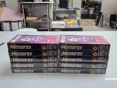 NEW SEALED Lot of (10) Memorex T-130 VHS 6.5 Hours High Standard Video cassette