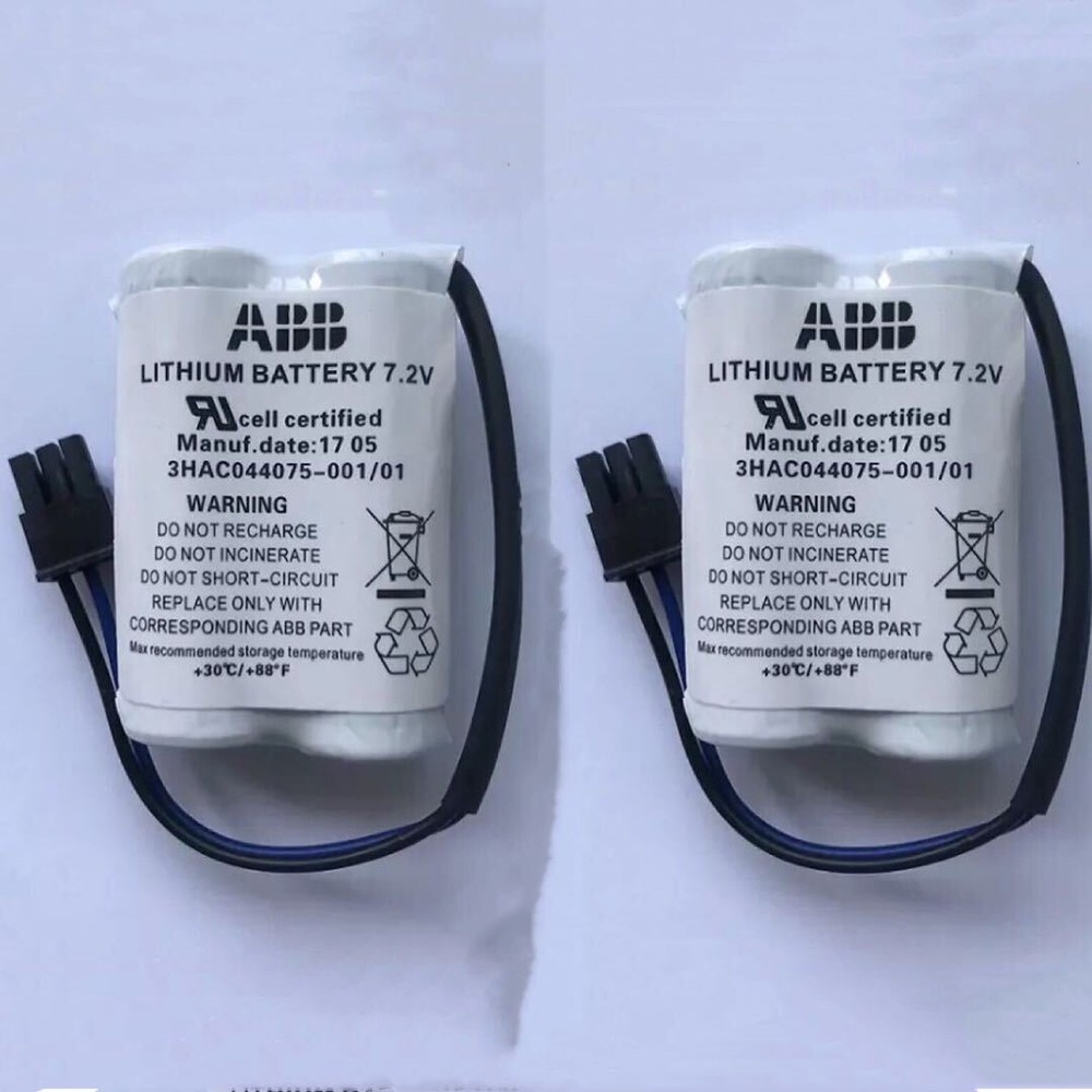 2 Pcs ABB Battery 3HAC044075-001/01 7.2V ABB ROBOT SMB battery 3HAC044075-001