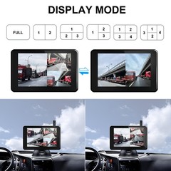 Solar Magnetic Wireless Backup Camera 1080P Monitor TouchScreen Car Truck Camper