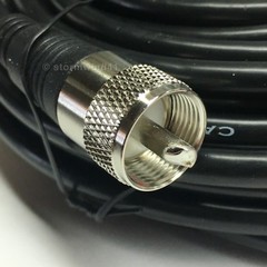 NEW 12 ft RG-8X coaxial coax UHF male PL-259 antenna cable 50 ohm *USA Seller*