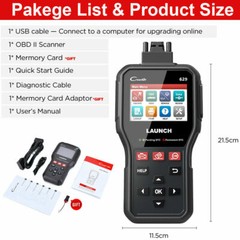 LAUNCH CR629 OIL SAS BMS ABS SRS OBD2 Code Reader Car Diagnostic Tool Scanner