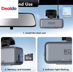 4K Mini Dash Cam Front，Front Dash Camera for Cars，Wifi Car Camera with Voice Con