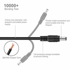 3M / 10ft DC Male-to-Female Power Extension DC 4.0x 1.7mm Connector cable