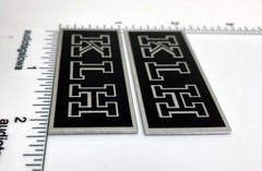 KLH Speaker Grill Badge Pair Emblem Custom Made Thick Aluminum