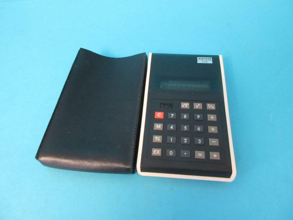 AWESOME VINTAGE MINTRON ELECTRONIC CALCULATOR 818D SUPER RARE GOOD SHAPE