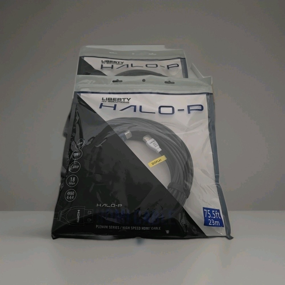 Liberty AV HALO-HC15M 75. 5 Feet Long HALO 18G HDMI Cable CL2 Black 23 Meter 4K