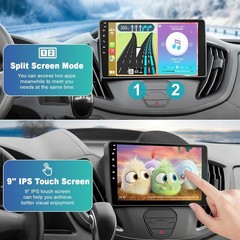 4+64G Android 13 Car Radio for Ford 2013-2019 Transit, 9 Inch IPS Touch Screen