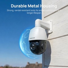 Vikylin 4K 8MP 25X PTZ 360 degree POE IP Camera Outdoor IR Audio Auto Tracking