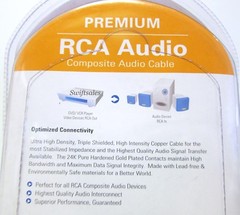 BAFO Premium 24K Gold Plated L/R RCA Stereo Audio Cable 14′ 14FT Retail Pack