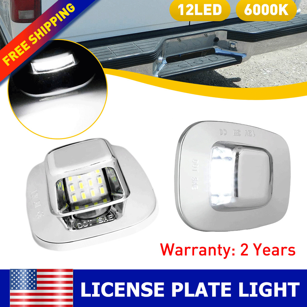 For 1998-2000 Chevrolet C/K-SERIES 2 Pickup LED License Plate Light White 5500K