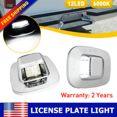For 1998-2000 Chevrolet C/K-SERIES 2 Pickup LED License Plate Light White 5500K