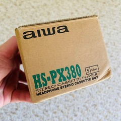 [Rare Full Box] AIWA PX380 Walkman Cassette Player, Awesome Silver ! Working !
