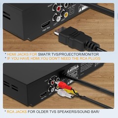 DVD Player, HDMI Region Free Players for Smart TV, 1080P Upscaling, Black