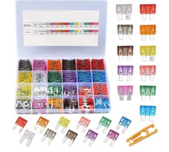 Car Fuses Assortment Kit Blade-Type Automotive Fuses Standard & Mini Size Fuses