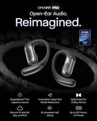 SHOKZ Openfit Pro Open-Ear True Wireless Earbuds with Open-Ear Noise Reduction,