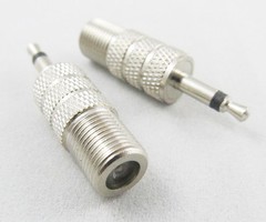 10pcs 3.5mm 1/8″ Mono Male Plug to F-Type F Female Jack Adapter Connector