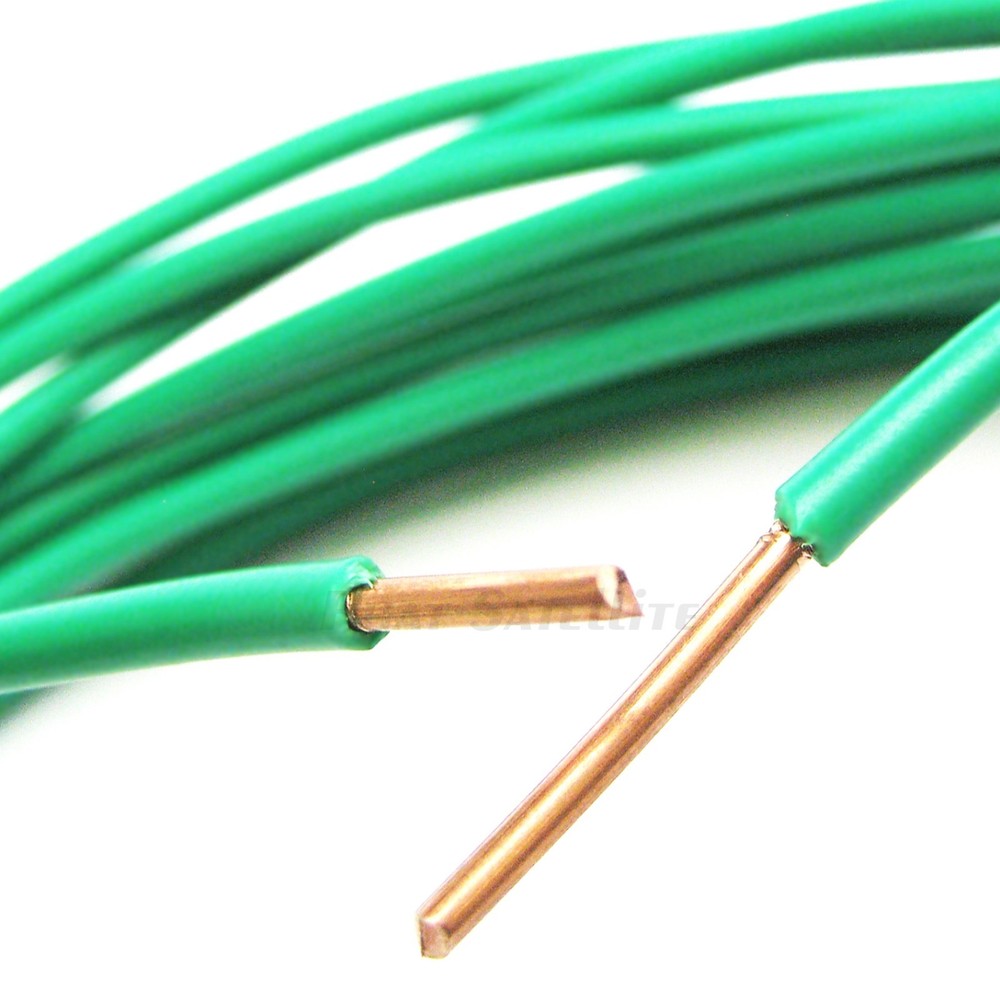 Green 6 Gauge AWG THHN PVC Jacket BARE Copper Grounding Wire 600Volt