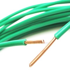 Green 6 Gauge AWG THHN PVC Jacket BARE Copper Grounding Wire 600Volt