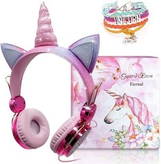 Cute Unicorn Girls Headphones – Adjustable Headband