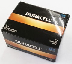 Duracell 3V CR123A Lithium Batteries, 24-Pack, Expire MAR 2034