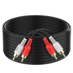 RCA Cable 30Ft,2Rca M/M Stereo Audio Cable [24K Gold Plated | Copper Core] 2RCA