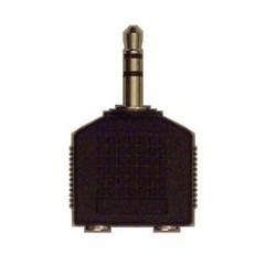 Y-Splitter 1/8 3.5mm Male Stereo Plug to Dual Male Stereo Plugs with Two Cables