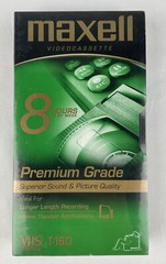 Maxell T-160 Premium Grade VHS VCR Blank Tape Up To 8 Hours SEALED Videocassette