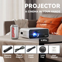 4K Projector Smart Netflix 35000LMS 1080P 5G WiFi Bluetooth Video Home Theater