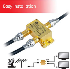 Digital 2-Way Coaxial Cable Splitter, 2.5 Ghz 5-2500 Mhz, RG6 Compatible, Works