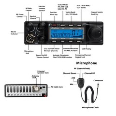 AnyTone AT-6666PRO Mobile Radio 10M Radio for Truckers,80W High Power
