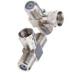 Coaxial Cable Splitter, TV Splitter 2 in 1 Out 2-Pack F Type RG6 Male to 2 F Fe