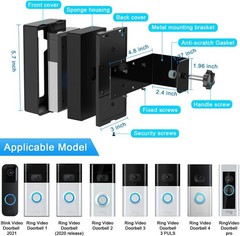 Anti-Theft Adjustable Video Doorbell Mount for Ring/Blink – Easy Installation
