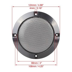 2pcs 4 Inches Metal Glossy Audio Speaker Cover Mesh Subwoofer Grill Horn Guar…