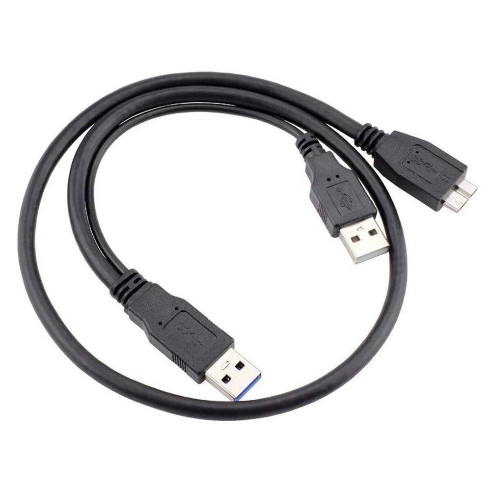 50cm USB 3.0 Y Power Data Cable Cord Lead for Seagate External Hard Drive Disk