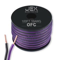 100ft OFC 16AWG Gauge Speaker Cable Wire Spool Premium Oxygen Free Copper