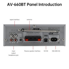 800W 2.1CH Bluetooth Stereo Hifi Car Home Audio Car Amplifier AMP Sound Speaker✅