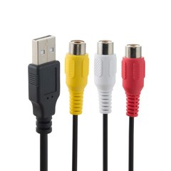USB to RCA Cable 5FT, USB 2.0 a Female to 3 RCA Female Cord AV Composite Cable