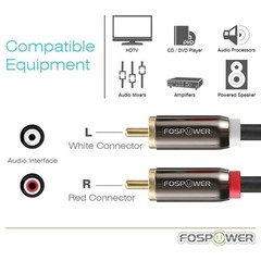 24K Gold Plated RCA Y-Adapter 6ft – Enhanced Audio Splitter for Subwoofers