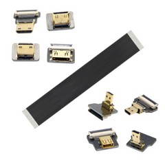 FPV HDMI Ribbon Cable Up Angled 90 Degree Micro HDMI to Mini HDMI Male FPC FFC