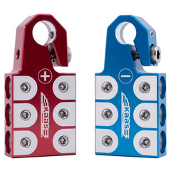 Kaas 6-Way Lead Acid Battery Terminal Connector, Colored Anode (Red/Blue) Set, f
