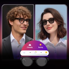 AI Smart Glasses with Camera 4K, 8MP HD Recording Glasses with Open-Ear Sound…