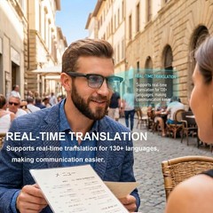 4K Camera Smart Glasses, 8MP Camera Glasses for Life Vlog Travel Work, AI Ass…